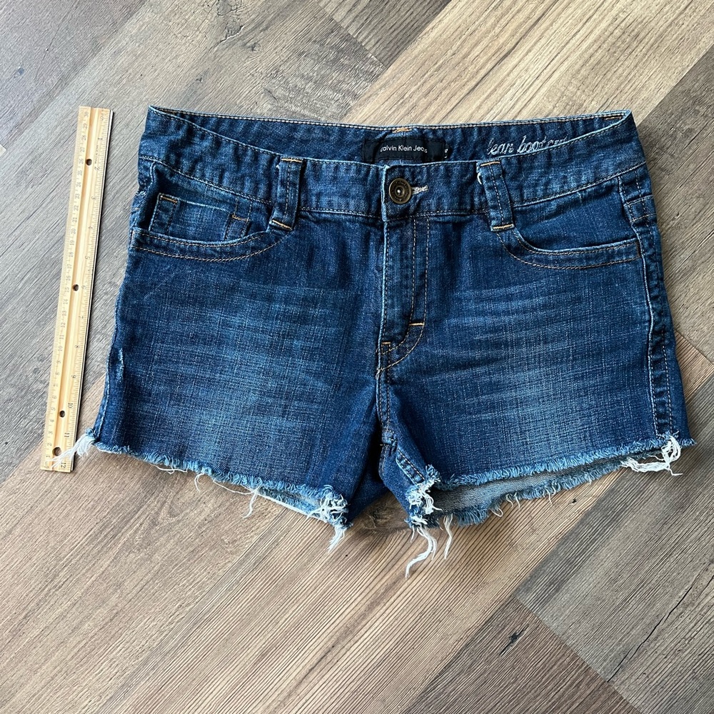 Calvin Klein embroidered flap Pocket cut offs